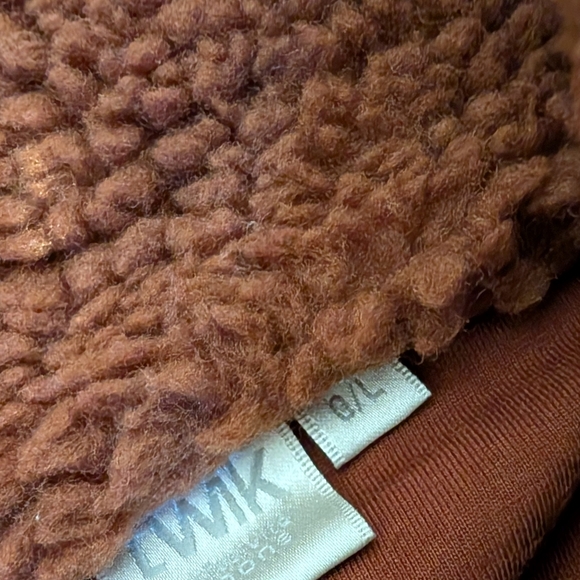 Twik Brown Lightweight Sweater Jacket Cozy Fleece - Picture 3 of 3